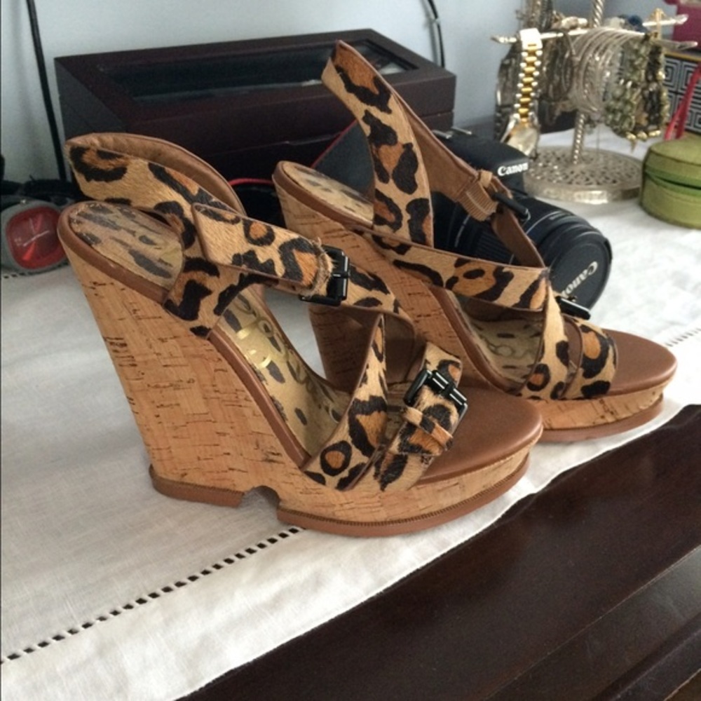 Sam Edelman Josie Leopard Wedges